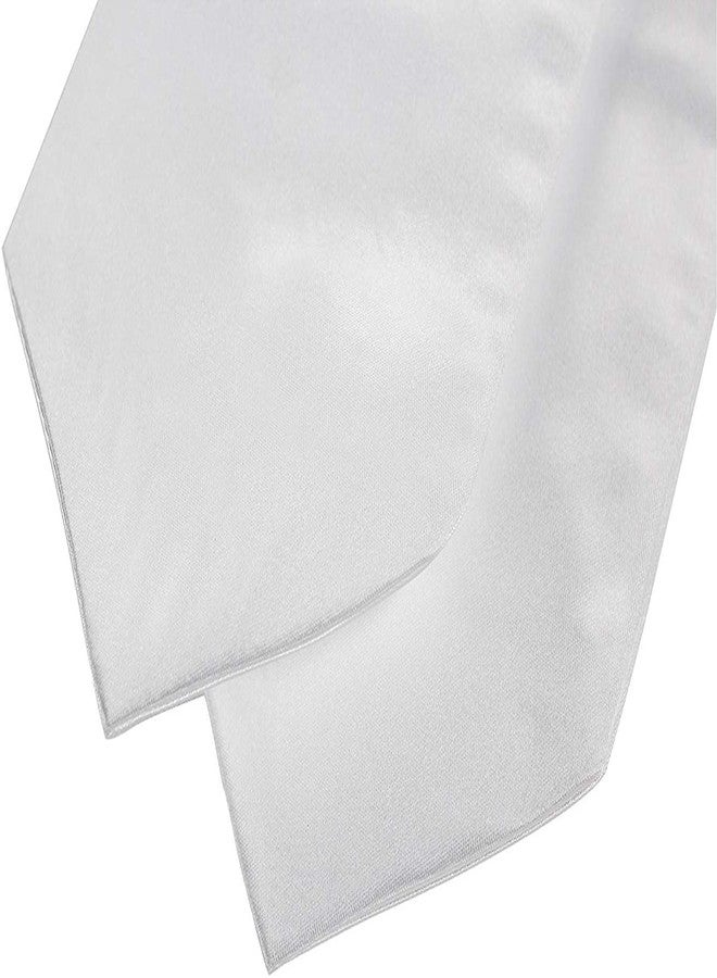 SAMDEEMI Unisex Adult Plain Graduation Stole Sash 60" long, white - Image 4